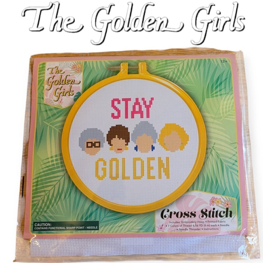 The Golden Girls Stay Golden Cross Stitch NWT Blanche Dorothy Rose Sophia